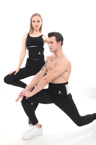 REYNEV Sauna Effect Thermal Waist Belt Corset |   Unisex Sweat Aid Waist Support Neoprene Waist Belt