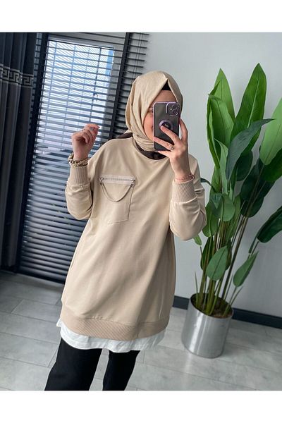 Puane Chain Detailed Hijab Sweat