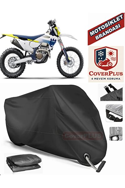 MotoEN Black Lock Compatible Husqvarna Fe 350 Engine Tarpaulin Motorcycle Tar...