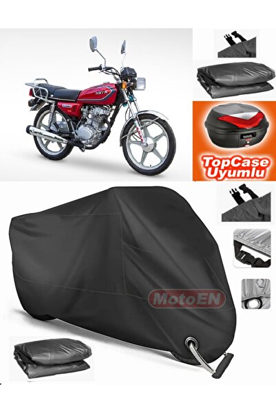 MotoEN Black Lock Compatible Asia as 125 Tarpaulin Topcase Rear Bag Compatibl...