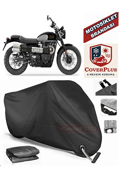 MotoEN Black Lock Compatible Triumph Street Scrambler Motor Tarpaulin Motorcy...