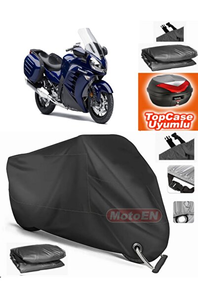MotoEN Black Lock Compatible Kawasaki Gtr 1400 Tarpaulin Topcase Rear Bag Com...