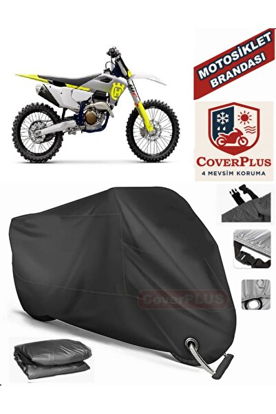 MotoEN Black Lock Compatible Husqvarna Fc 250 Engine Tarpaulin Motorcycle Tar...