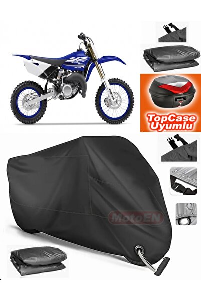 MotoEN Black Lock Compatible Yamaha Yz 85 Tarpaulin Topcase Rear Bag Compatib...
