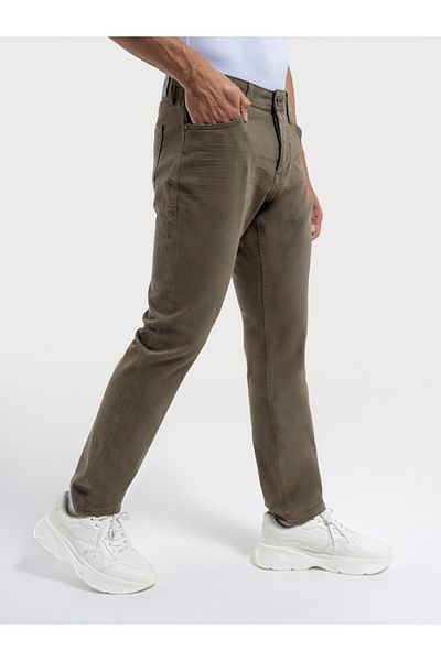 Loft Men's Khaki Canvas Trousers - Lf 2032265