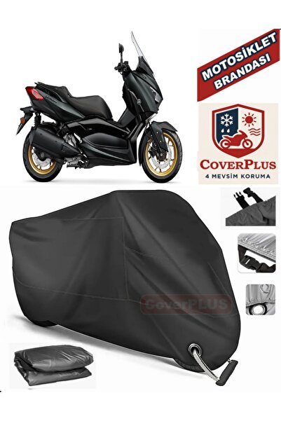 MotoEN Siyah Kilit Uyumlu Yamaha X-Max 250 Tech Max Motor Brandası Motosiklet Branda Örtü Çadır