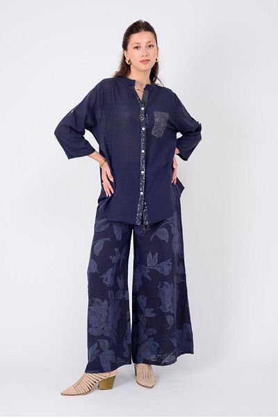 Park Moda 22046 CAMASĂ DETALIE DE BUZUUNAR BRODATĂ