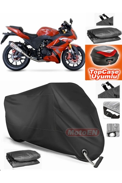 MotoEN قفل أسود متوافق مع BuMoto/Jinling Caliber 250CC قماش القنب Topcase الخ...