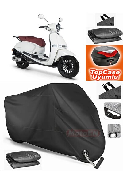 MotoEN قفل أسود متوافق مع Rks Galaxy Gold 125 قماش القنب Topcase الخلفي حقيبة...