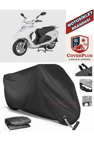 MotoEN Black Lock Compatible Mondial Speedy 110 Motor Tarpaulin Motorcycle Ta...