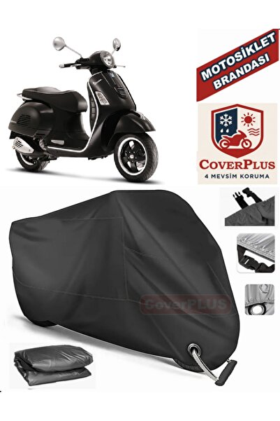 MotoEN Black Lock Compatible Vespa Gts 250 Motor Tarpaulin Motorcycle Tarpaul...