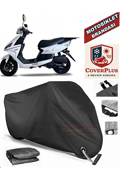 MotoEN Black Lock Compatible King Motor Ares 125 Motor Tarpaulin Motorcycle T...