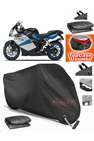 MotoEN قفل أسود متوافق مع Bmw K 1200 S قماش القماش الخلفي Topcase متوافق مع ا...