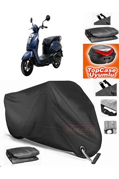 MotoEN قفل أسود متوافق مع Sym Mio 50 Canvas Topcase Back Bag متوافق مع القماش...