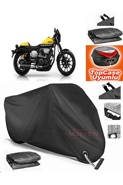 MotoEN قفل أسود متوافق مع Yamaha XV950R قماش القنب Topcase الخلفي حقيبة متواف...
