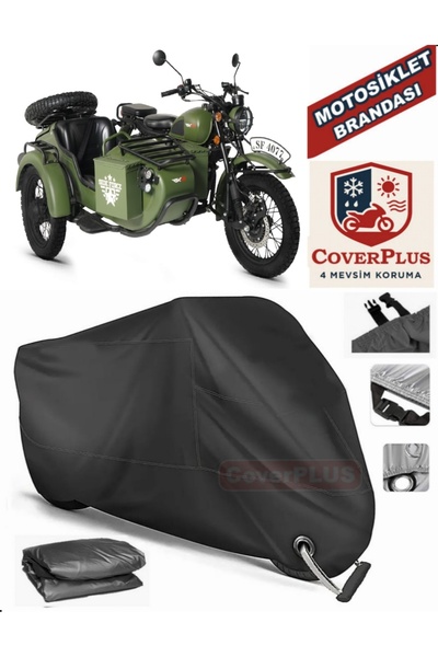 MotoEN Black Lock Compatible Rks Side Force Motor Tarpaulin Motorcycle Tarpau...