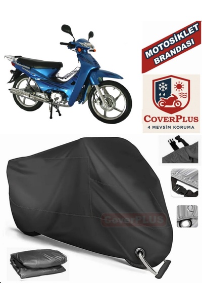 MotoEN Black Lock Compatible Mondial 100 Km Engine Tarpaulin Motorcycle Tarpa...