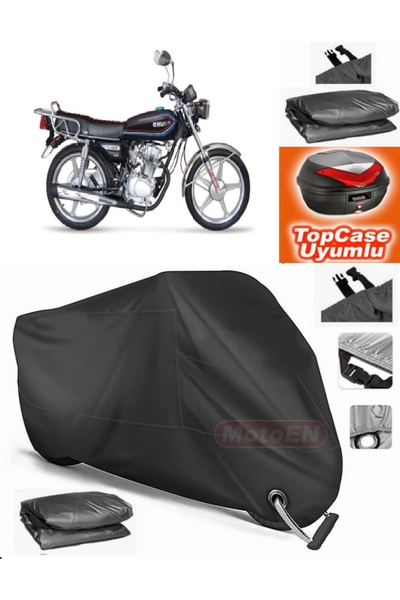 MotoEN قفل أسود متوافق مع Kuba KH100 قماش القنب Topcase الخلفي حقيبة متوافقة ...