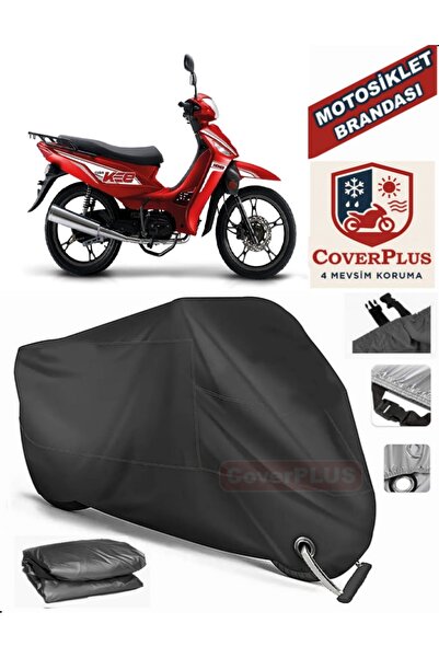 MotoEN Black Lock Compatible Kuba Kee 100 Motor Tarpaulin Motorcycle Tarpauli...
