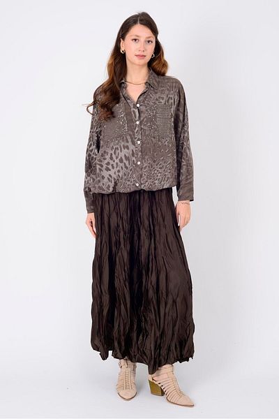Park Moda 22007-1 РИЗА С ЛЕОПАРДОВ ШАРЕН, ВЪЖЕ И ПАЙЕТИ