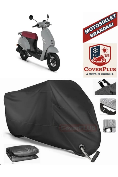 MotoEN قفل أسود متوافق مع Kuba Bluebird Motor Tarpaulin دراجة نارية قماش القن...