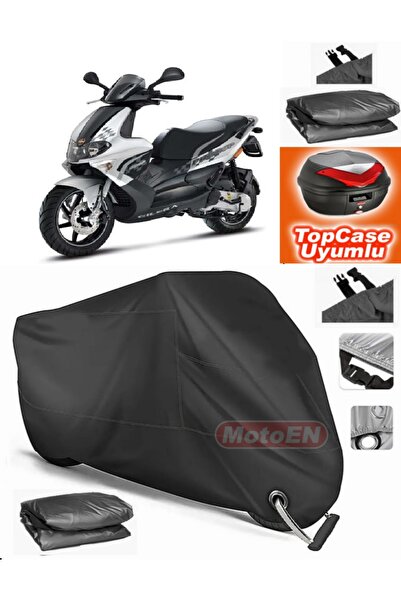 MotoEN قفل أسود متوافق مع Gilera Runner 200 من القماش المشمع Topcase الخلفي ا...