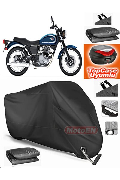 MotoEN قفل أسود متوافق مع Kawasaki W 230 Canvas Topcase Rear Bag متوافق مع Mo...