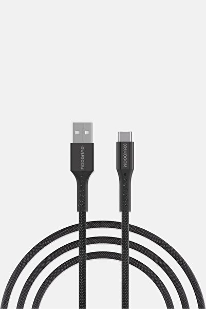 MOOGMAX كابل USB من القماش من النوع C MX064، أسود