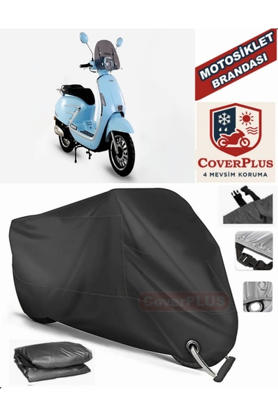 MotoEN Black Lock Compatible Skjet Bellina 125 Motor Tarpaulin Motorcycle Tar...