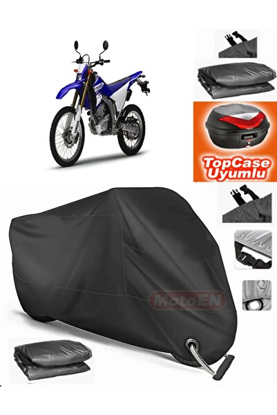 MotoEN قفل أسود متوافق مع Yamaha WR 250 R من القماش المشمع Topcase الخلفي الم...