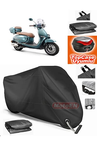 MotoEN قفل أسود متوافق مع Kuba Brilliant 125 Pro Tarpaulin Topcase Backbag مت...