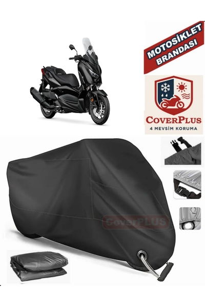 MotoEN Black Lock Compatible Yamaha 2025 Xmax Motor Tarpaulin Motorcycle Tarp...