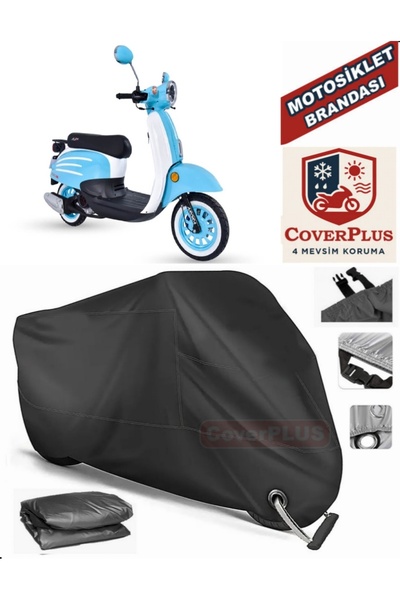 MotoEN Black Lock Compatible Arora Dazzle 50 Motor Tarpaulin Motorcycle Tarpa...