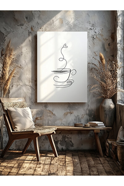 visdora Coffee Cup Home Office Kitchen Salon Wall Decoration Canvas Painting