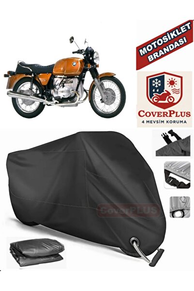 MotoEN قفل أسود متوافق مع Bmw R 60-7 موتور القماش المشمع للدراجات النارية غطا...