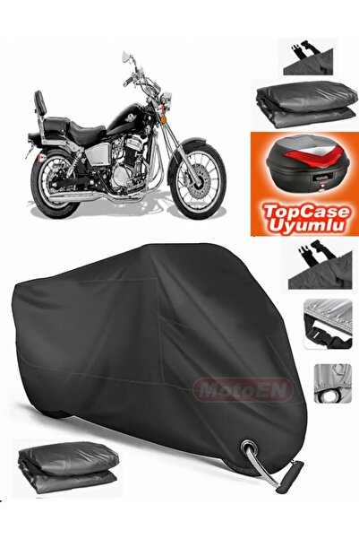 MotoEN Black Lock Compatible Regal Raptor Dd 150E-2F Tarpaulin Topcase Rear B...