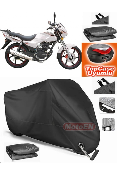 MotoEN Black Lock Compatible King Motor Kr-150-G Tarpaulin Topcase Back Bag C...