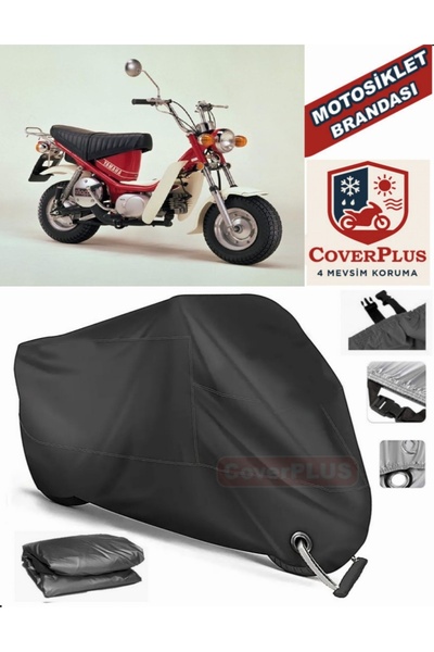 MotoEN Black Lock Compatible Yamaha lb 70 Chappy Motor Tarpaulin Motorcycle T...