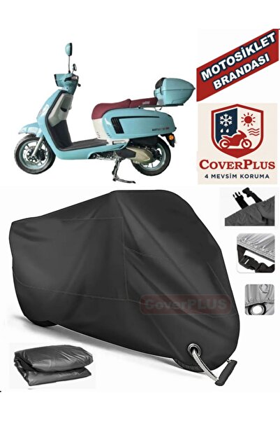MotoEN قفل أسود متوافق مع Altai Ristretto 125 Motor Tarpaulin دراجة نارية قما...