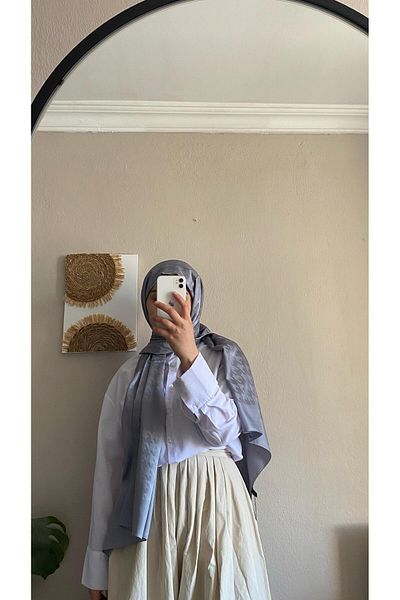 Cosy Bag Μεταξένιο Ζακάρ Σάλι Μοτίβο Ασημί