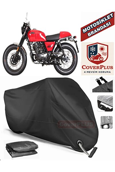 MotoEN Black Lock Compatible Brixton Bx 125 X Engine Tarpaulin Motorcycle Tar...