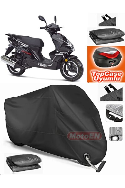 MotoEN قفل أسود متوافق مع القانون Ronny S Tarpaulin Topcase الخلفي حقيبة متوا...