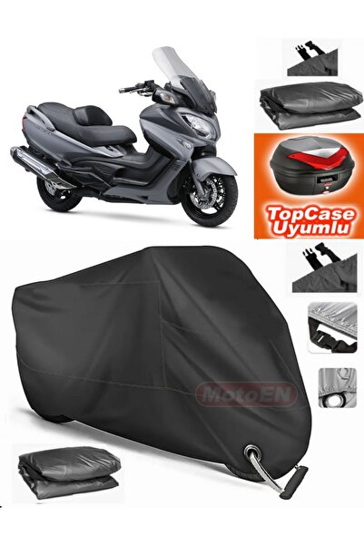 MotoEN قفل أسود متوافق مع سوزوكي بورجمان AN 650 ABS قماش القنب Topcase الخلفي...