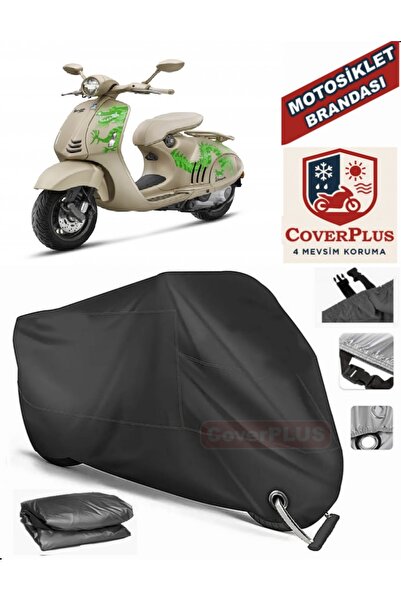 MotoEN Black Lock Compatible Vespa 946 Dragon Motor Tarpaulin Motorcycle Tarp...