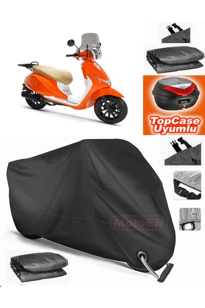 MotoEN Black Lock Compatible Rks Premium (Lock Compatible) 125 Tarpaulin Topc...