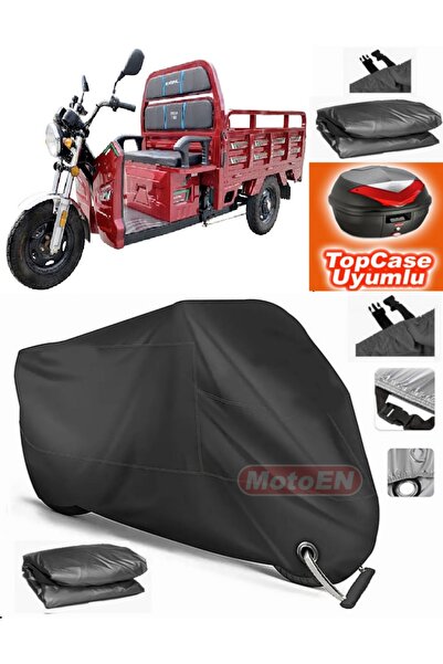 MotoEN قفل أسود متوافق مع محرك King KR-13 من القماش المشمع Topcase الخلفي الم...
