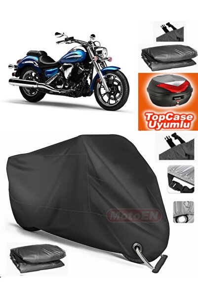 MotoEN قفل أسود متوافق مع Yamaha XVS 950 A من القماش المشمع Topcase الخلفي ال...