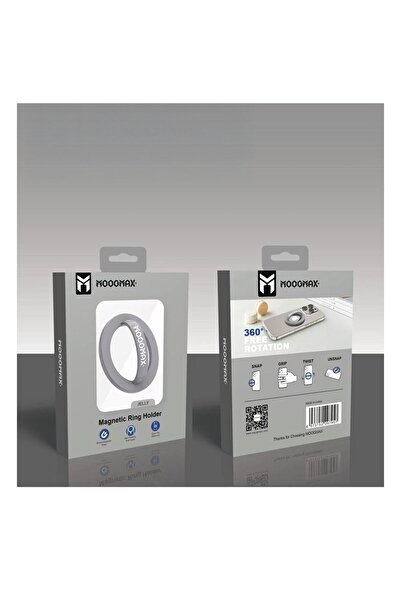 MOOGMAX MX-MH192 Jelly Magnetic Ring Holder, Grey