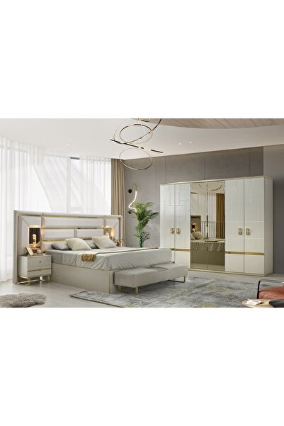 AYDINEV CEVAHİR MDF BAZALI YATAK ODASI TAKIMI
