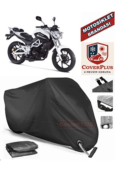 MotoEN Black Lock Compatible Kanuni Phantom 180 Motor Tarpaulin Motorcycle Ta...
